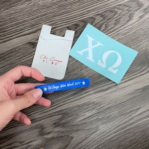 chi omega big little bundle sticker bracelet phone